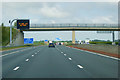 SE3674 : Matrix Sign and Bridge over the Northbound A1(M) between Junctions 49 and 50 by David Dixon