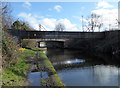 Pipe bridge and Brades Bridge on the Birmingham Old Main Line Canal