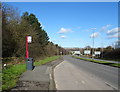 Bus stop on the A653 near Tingley