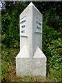 SW7552 : Old Milestone by the B3284 by Rosy Hanns