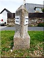 SW7554 : Old Milestone by the B3284, Liskey Hill in Perranporth by Rosy Hanns
