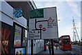 Road sign on Barking Road, Canning Town