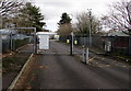 Gates across Llandogo Road, St Mellons, Cardiff