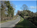 The road from Thorpe and Wycliffe crossing Peg Beck