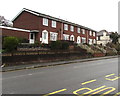 Row of brick houses above Chepstow Road, Newport