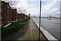 Thames path towards the Thames Barrier