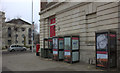 Telephone boxes outside the post office