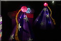 View of party hat lanterns in the Lightopia Festival in Chiswick House and Gardens