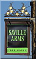 Sign for the Saville Arms, Mirfield