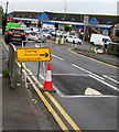 ST3090 : Yellow temporary diverted traffic sign, Pillmawr Road, Newport by Jaggery
