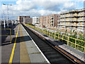 Looking north towards a building site