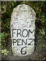 Old Milestone by the A3071, near Lafrowda Common