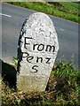 Old Milestone by the A3071, west of Jericho Farm