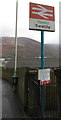 Treorchy railway station name sign 