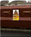 Danger - Live wires below, Somerton Road bridge, Newport