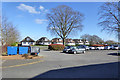 Car park and riverside bungalows, Chertsey