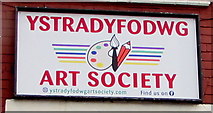 SS9597 : Ystradyfodwg Art Society name sign, Treorchy by Jaggery