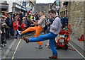 Two Man One Man Band performing on Newmarket, Otley