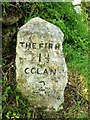 SW8862 : Old Milestone at Trevithick, St Columb Major by Rosy Hanns