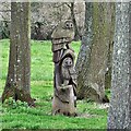 Owl wood sculpture near Woodhouse Farm