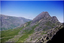 SH6659 : Western profile of Tryfan from the Upper Cliff on Glyder Fach by Richard Law