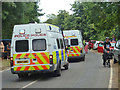 Police buses at Balcombe anti-fracking protest