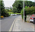 Temporary signs alongside the B3165, Lyme Regis