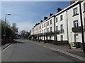 Victorian terrace of houses with small balconies, Old Tiverton Road, Exeter