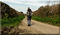 Shomping on a quiet country road near Horsacott Farm