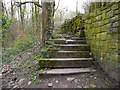 Steps at the top of Brighouse Footpath 32, Hipperholme