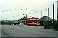 Outlane trolleybus terminus, Huddersfield, 1966