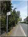 Sign to hospital, Barrack Road, Exeter