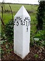 SX3754 : Old Milepost by the A374, east of Shevlock by Rosy Hanns