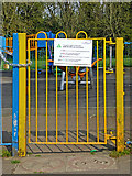 SO9095 : Playground locked in Muchall Park, Wolverhampton by Roger  D Kidd