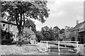 SP1622 : Wooden footbridge at Lower Slaughter, 1960 by Alan Murray-Rust