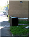 Dark green cabinet at the northern end of Tewkesbury Walk, Newport