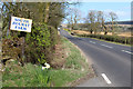 The B784 road at South Hourat Farm