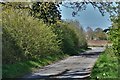 Rushall: Lakes Road coming to its junction with Harleston Road