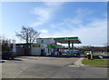 Service station on the A64 near Harton