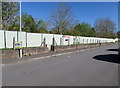 Long white fence on the west side of Brynglas Avenue, Newport