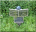 Shropshire Union Canal milepost near Goldstone Common