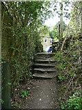 SE1125 : Steps up to Halifax Old Road, Hipperholme by Humphrey Bolton