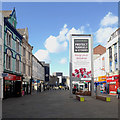 NZ2464 : Advertising screen, Northumberland Street, Newcastle upon Tyne by Graham Robson