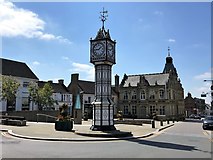 TF6103 : The town centre in Downham Market, Norfolk by Richard Humphrey