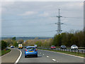 Powerlines crossing the A1(M) near to Cornforth