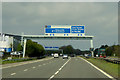 NZ2855 : Sign Gantry on the A1(M) approaching Birtley Interchange by David Dixon