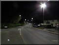 Dalby Road towards Melton from near Swallowdale Primary School at night