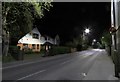 Dalby Road towards Melton Mowbray at night