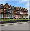 Dean Close Senior School nameboard, Shelburne Road, Cheltenham