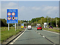 A19 approaching Tyne Tunnel